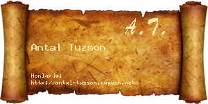 Antal Tuzson névjegykártya